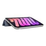 MAGEASY Facet 全方位支架透明背蓋保護套 iPad mini 7 2024 / A17 Pro / iPad mini 6 2021 阿拉斯加藍