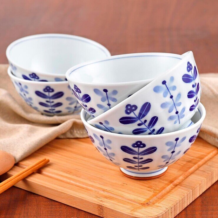 日本製美濃燒 Kodachi 木立飯碗 X 5件組