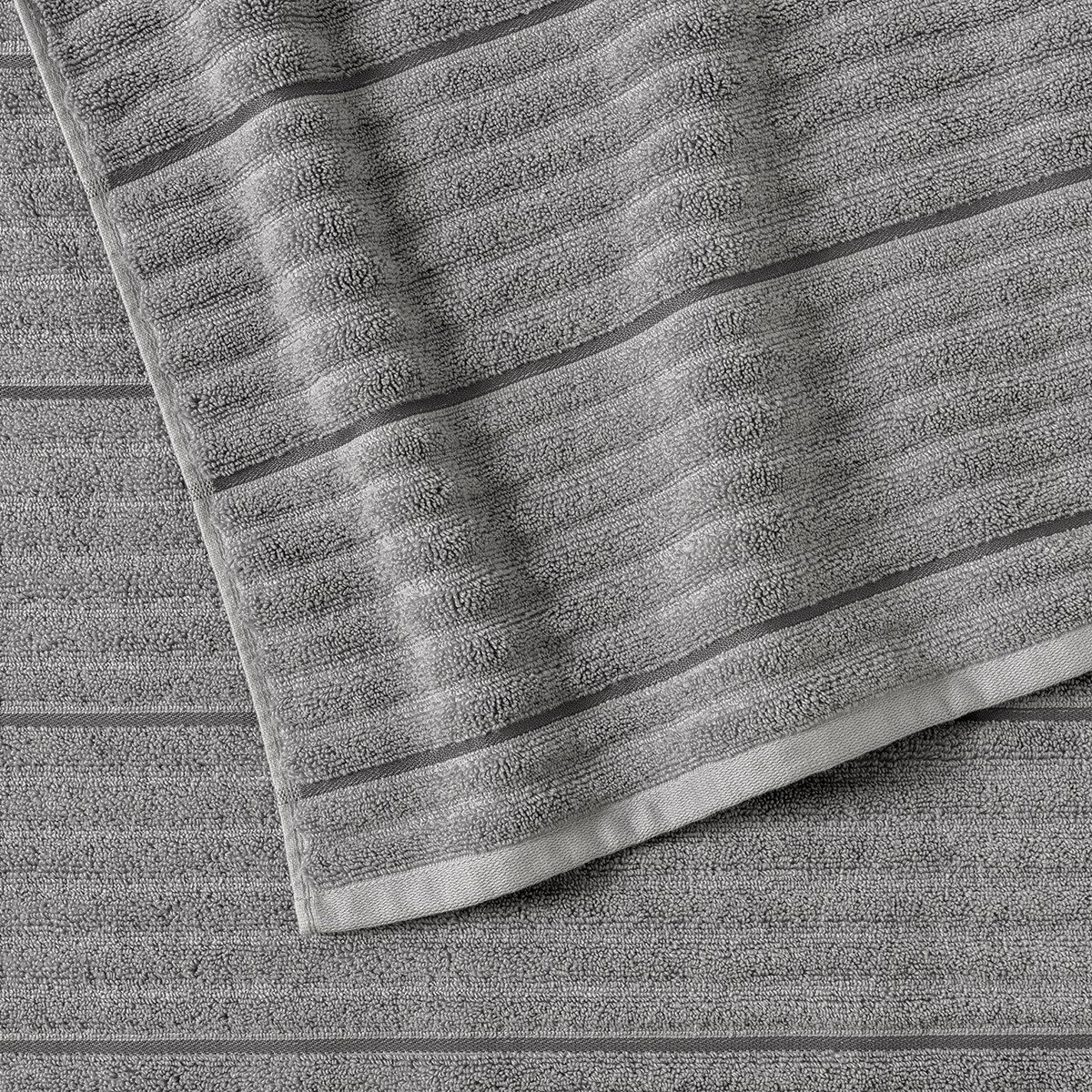 Welhome 波紋純棉浴巾 76公分 X 147公分 灰