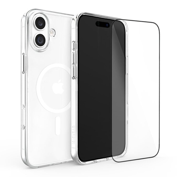 OVERDIGI Aurora V3 磁吸抗黃防摔透明殻 搭配二次強化滿版玻璃保貼 For iPhone 16 Plus