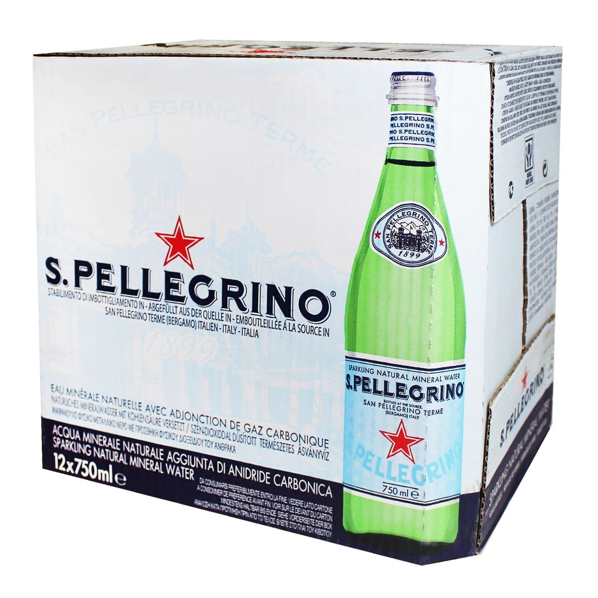 San Pellegrino 聖沛黎洛 天然氣泡水 750毫升 X 12瓶