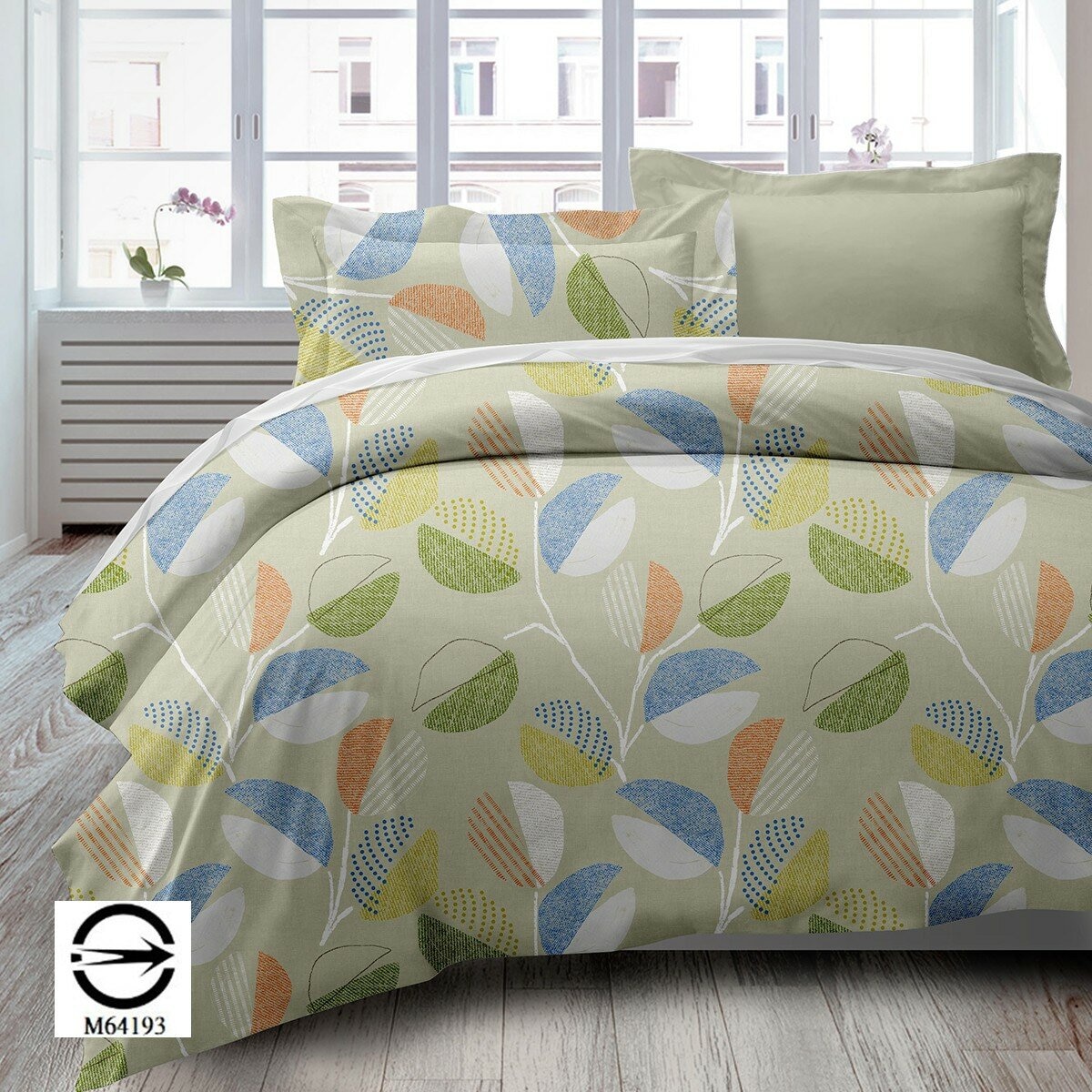 Caliphil 美國棉雙人床包兩用被四件組 152公分 X 190公分 咖啡樹