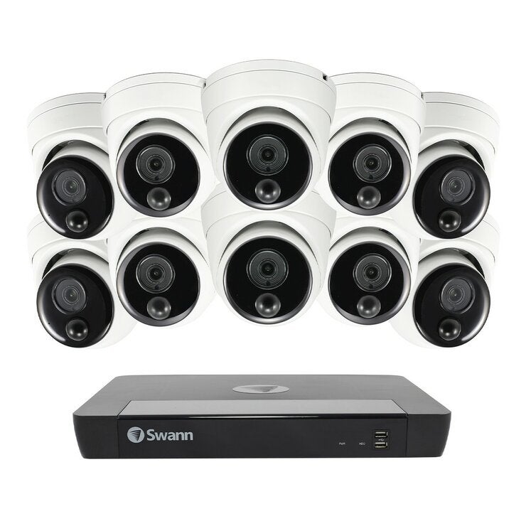 Swann 4K 半球型攝影機 X 10 + 16通道NVR套裝 Swann 4K 半球型攝影機 X 10 + 16通道NVR套裝