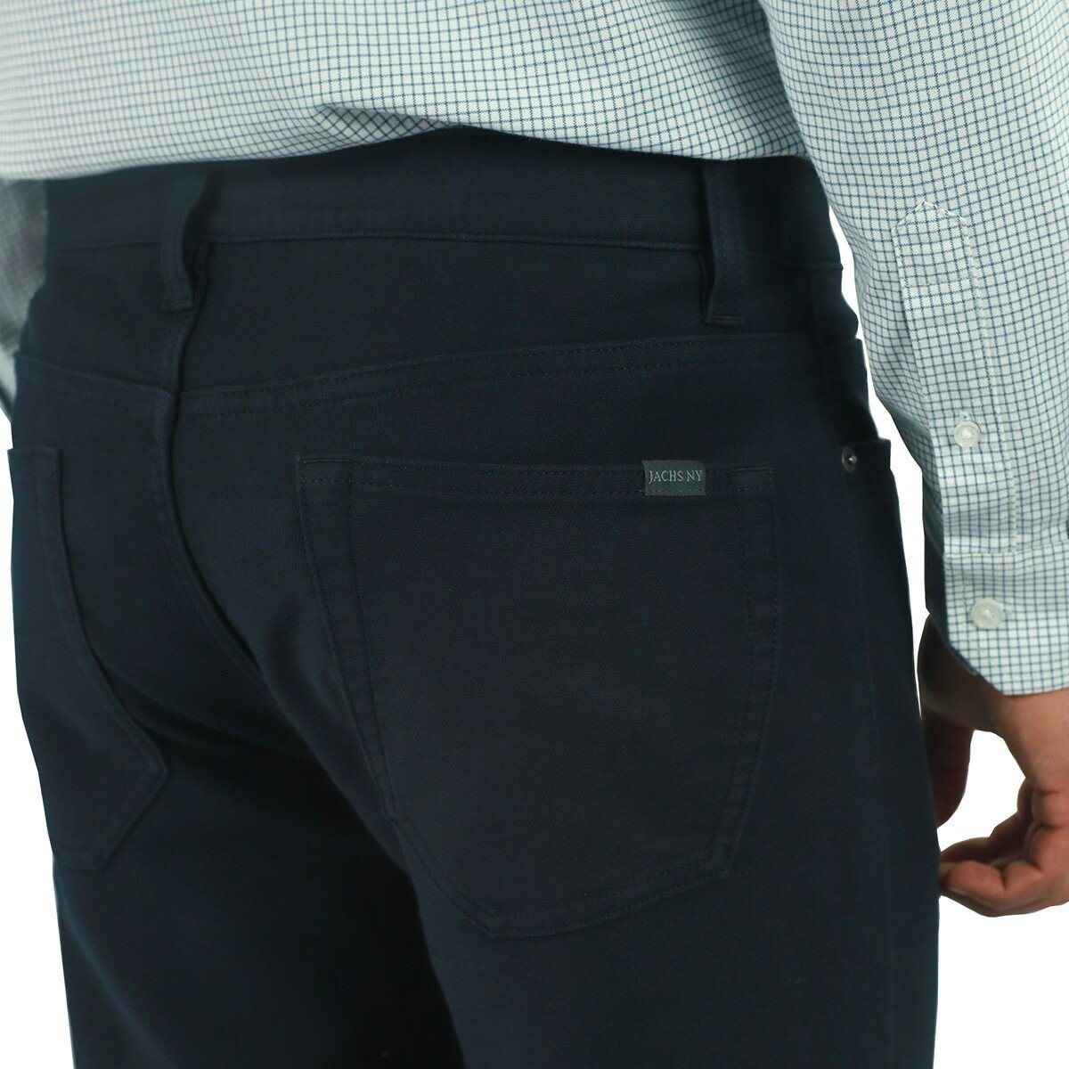 Jachs 男經典五口袋長褲 深藍 腰圍 34吋 X 褲長 30吋