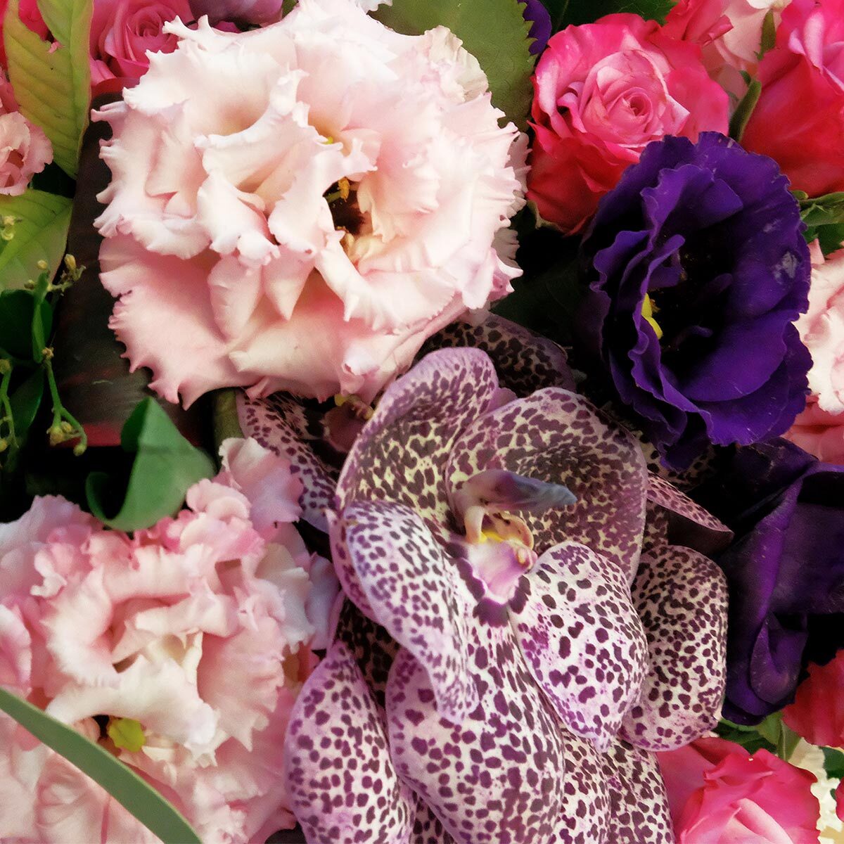 一禮莊園 粉紫色長型桌花