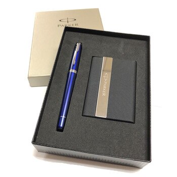 Parker 紳士星空藍白夾鋼珠筆名片禮盒 Parker 紳士星空藍白夾鋼珠筆名片禮盒