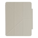 MAGEASY Facet 全方位支架透明背蓋保護套 (筆槽款) 適用於 2025 / M3 - 2024/ M2 iPad Air 13吋 & 2022 - 2020 iPad Pro 12.9吋 星光白