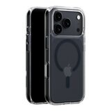 MAGEASY Bright M 不發黃軍規磁吸透明殼 iPhone 17 Pro(午夜磁圈) + 鏡頭保護貼Lenz(炫彩) + Vetro 9H 鋼化玻璃保護膜
