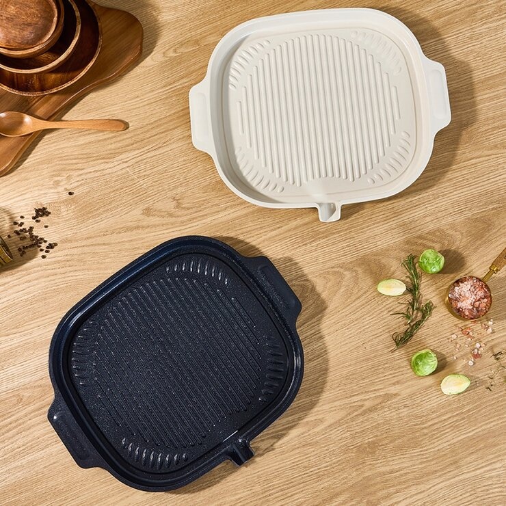 CHEFWAY 陶瓷不沾塗層萬用IH雙耳烤盤 32公分