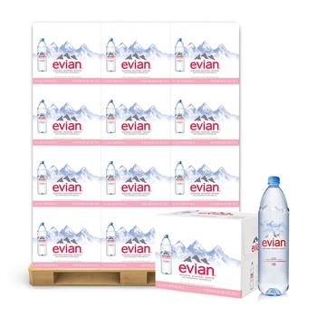 Evian 天然礦泉水 1250毫升 X 12瓶 X 44箱 Evian 天然礦泉水 1250毫升 X 12瓶 X 44箱