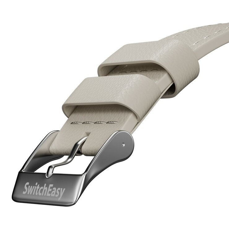 SwitchEasy Slim 真皮錶帶 40/41/42mm 星光白