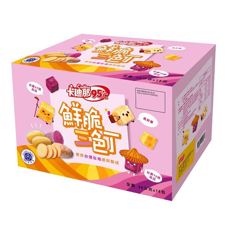 卡迪那 95℃ 鮮脆三色丁 38公克 X 16入