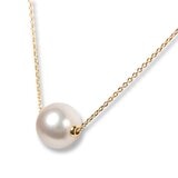 Tokyo Pearl 18K黃K金 8.5公釐 - 9.0公釐 Akoya 珍珠項鍊