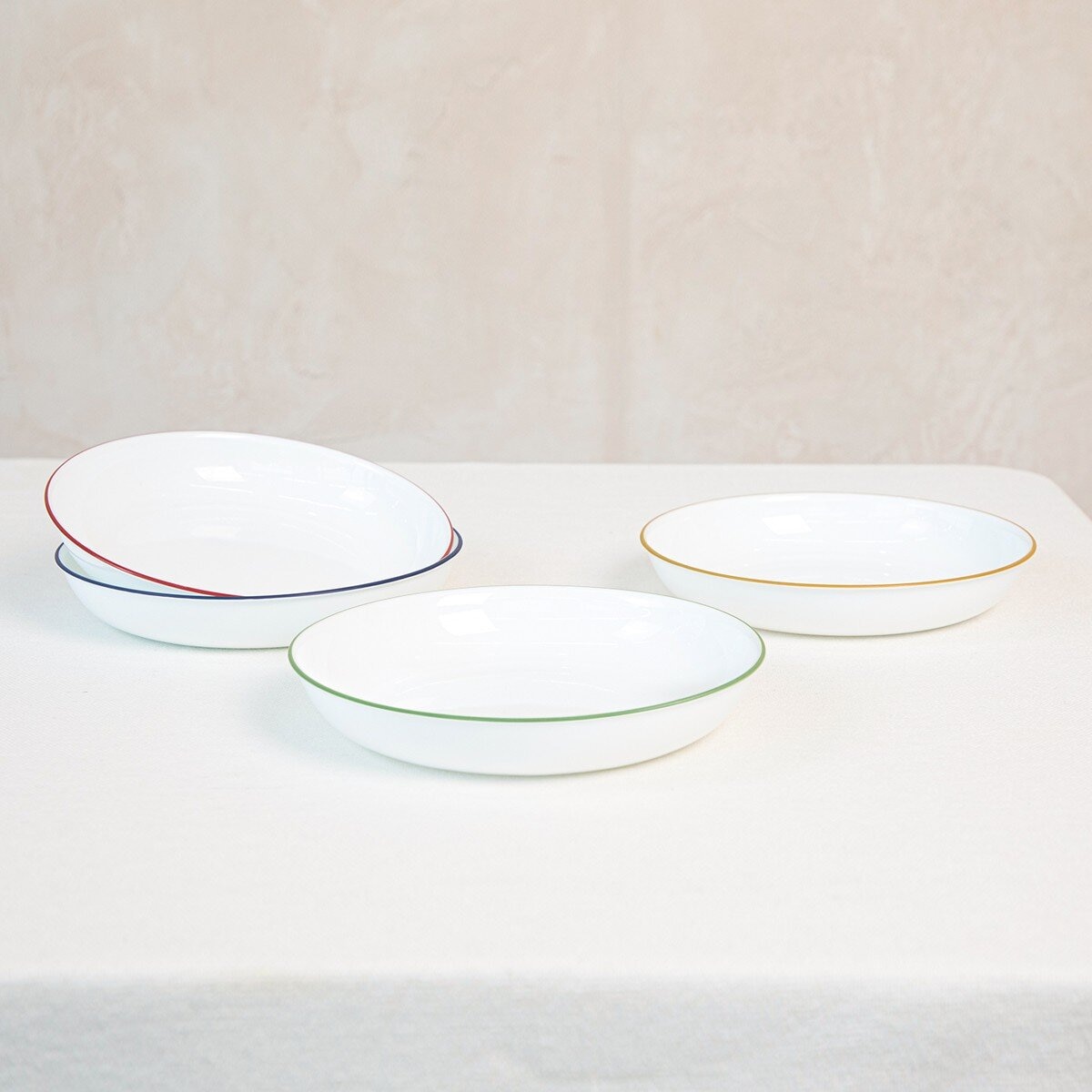 Corelle 美國製玻璃圓形餐盤 4件組