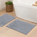 Mineral Spring 柔軟浴室地墊 2入 40公分 X 60公分 深灰