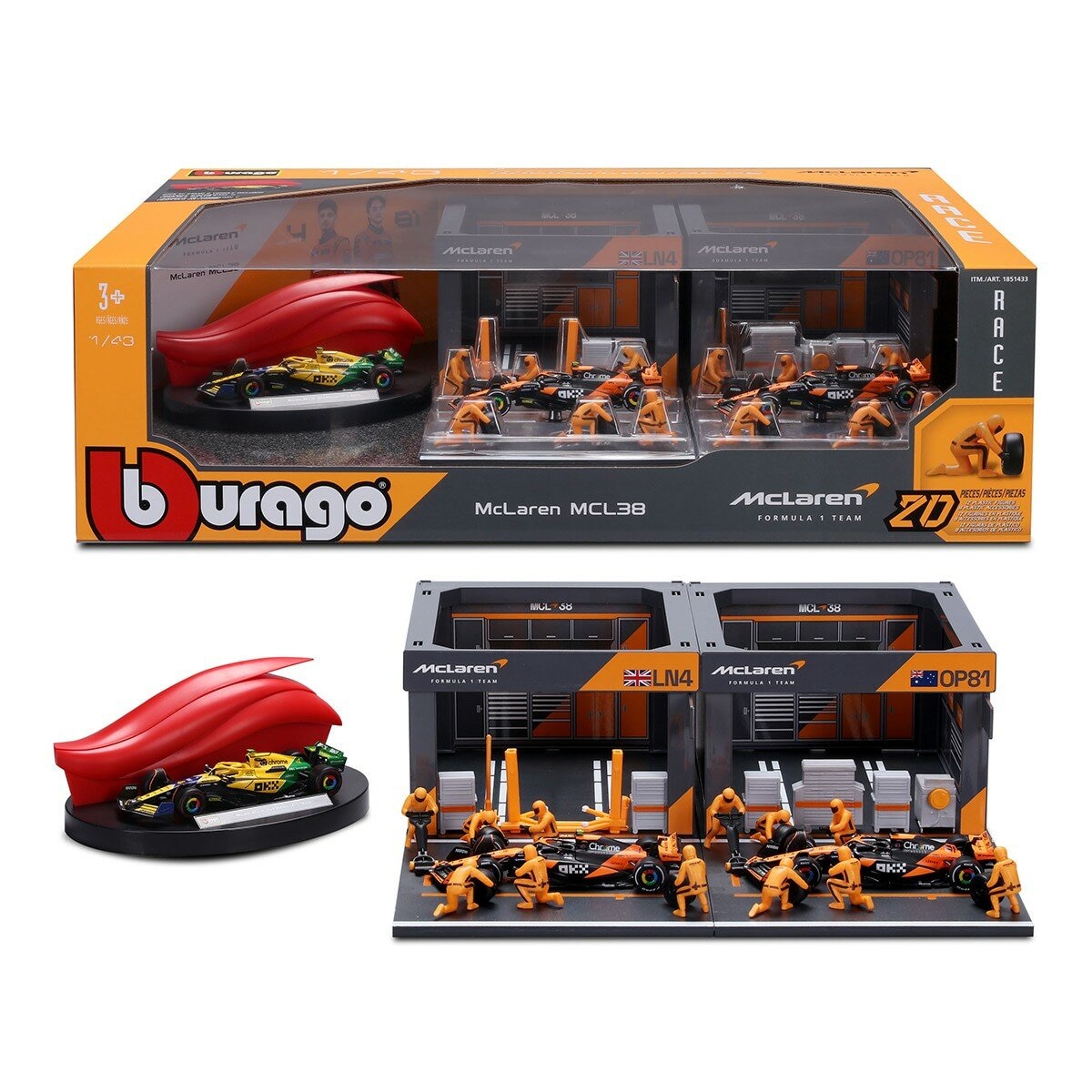 Bburago 1:43 賽車維修中心 Mclaren / 3歲以上 Bburago 1:43 賽車維修中心 Mclaren / 3歲以上