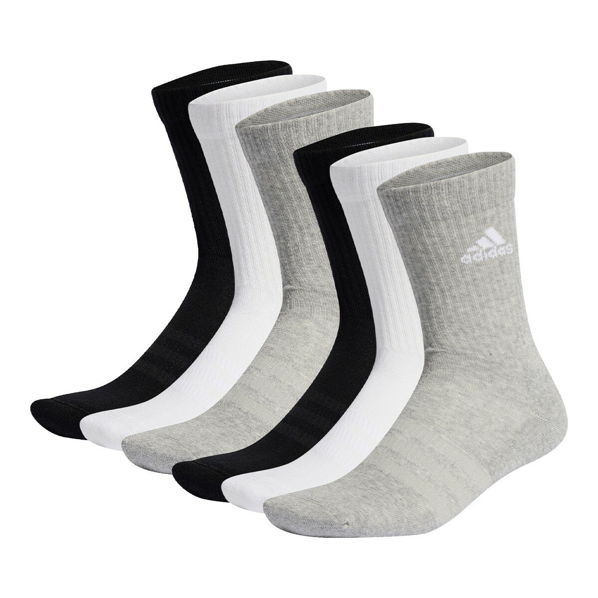 Adidas 男中筒襪六入組