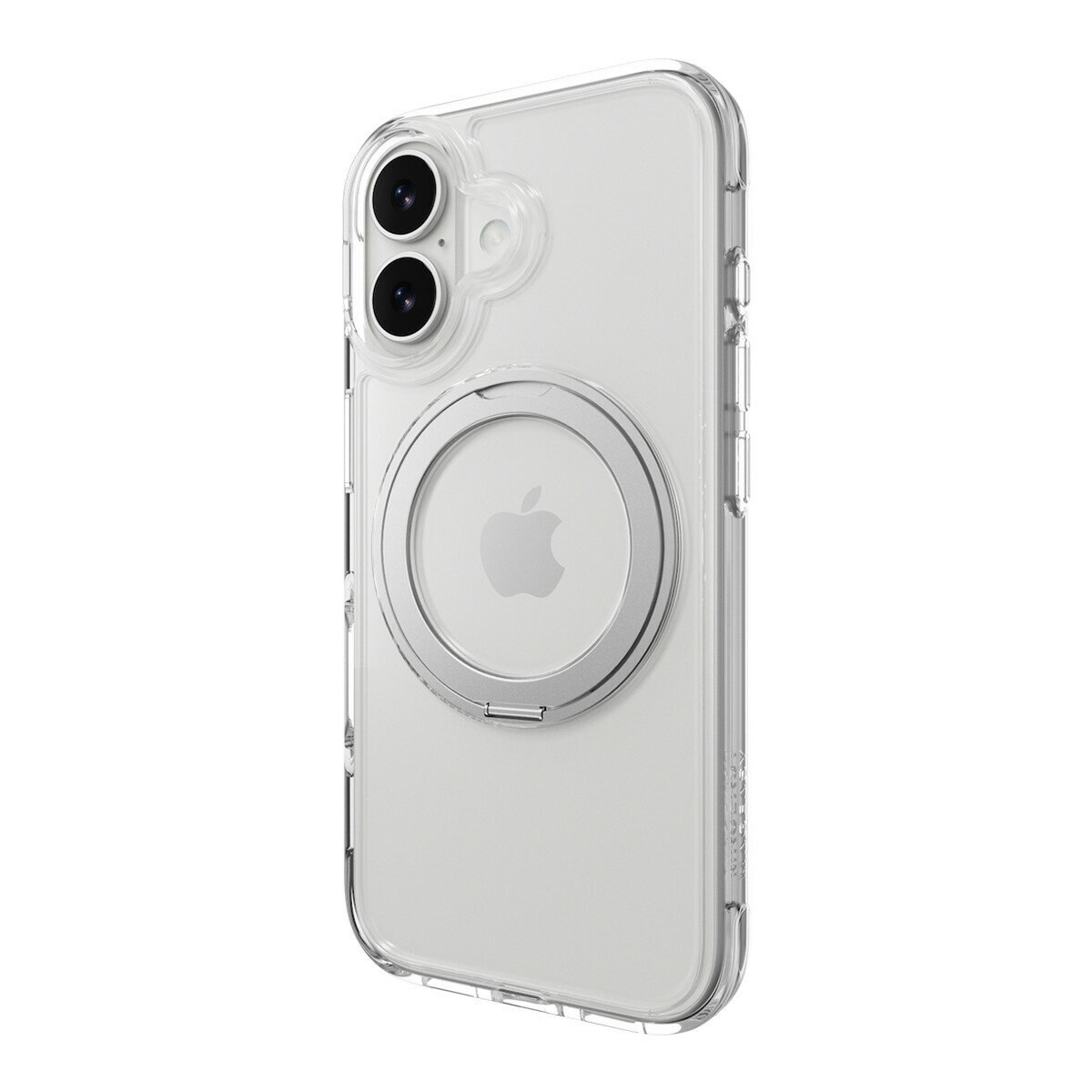 MAGEASY MagStand 360 M 磁吸旋轉支架防摔手機殼 iPhone 17 (透明) + 鏡頭保護貼Lenz(煙霧藍) + Vetro 9H 鋼化玻璃保護膜