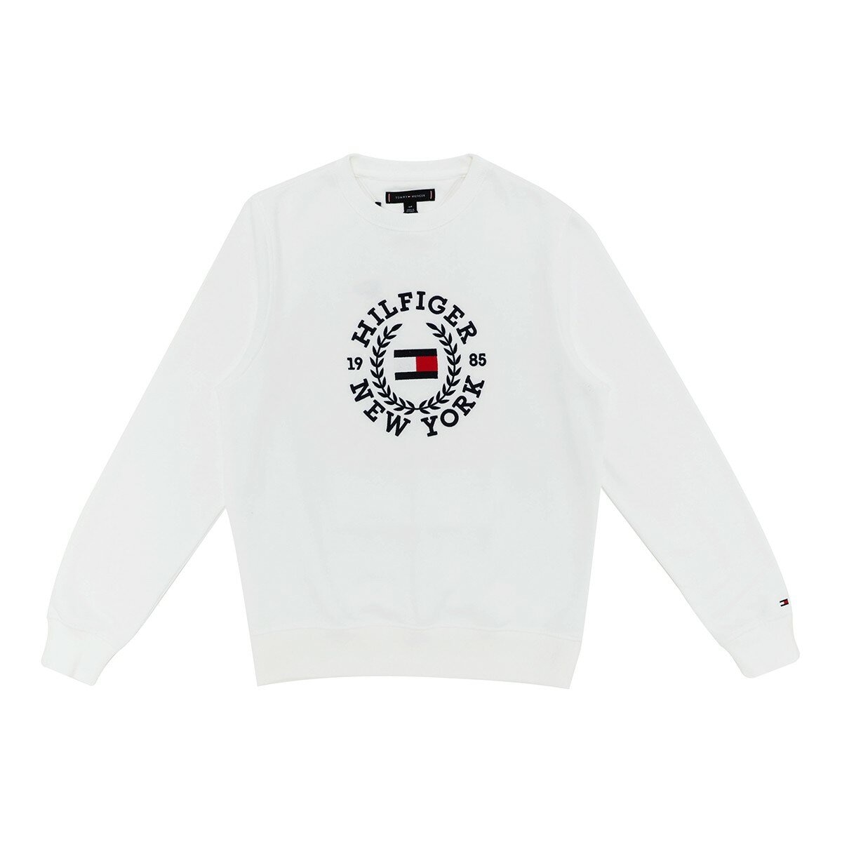 Tommy Hilfiger 男長袖圓領上衣 白 M