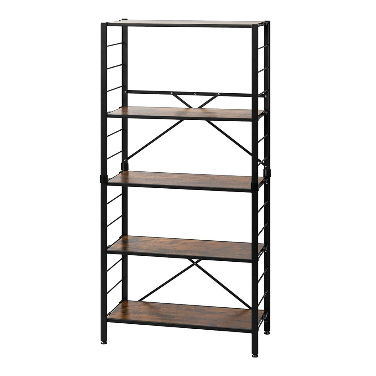 IRIS OHYAMA Rak Lipat Multifungsi 5 Tingkat #KRSR-5 Coklat Klasik