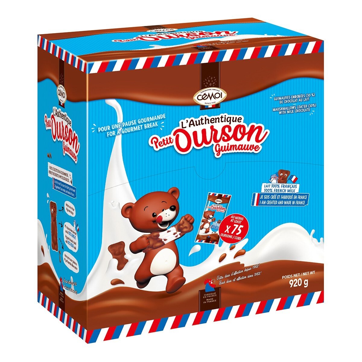 Cemoi 小熊造型棉花糖牛奶巧克力 920公克