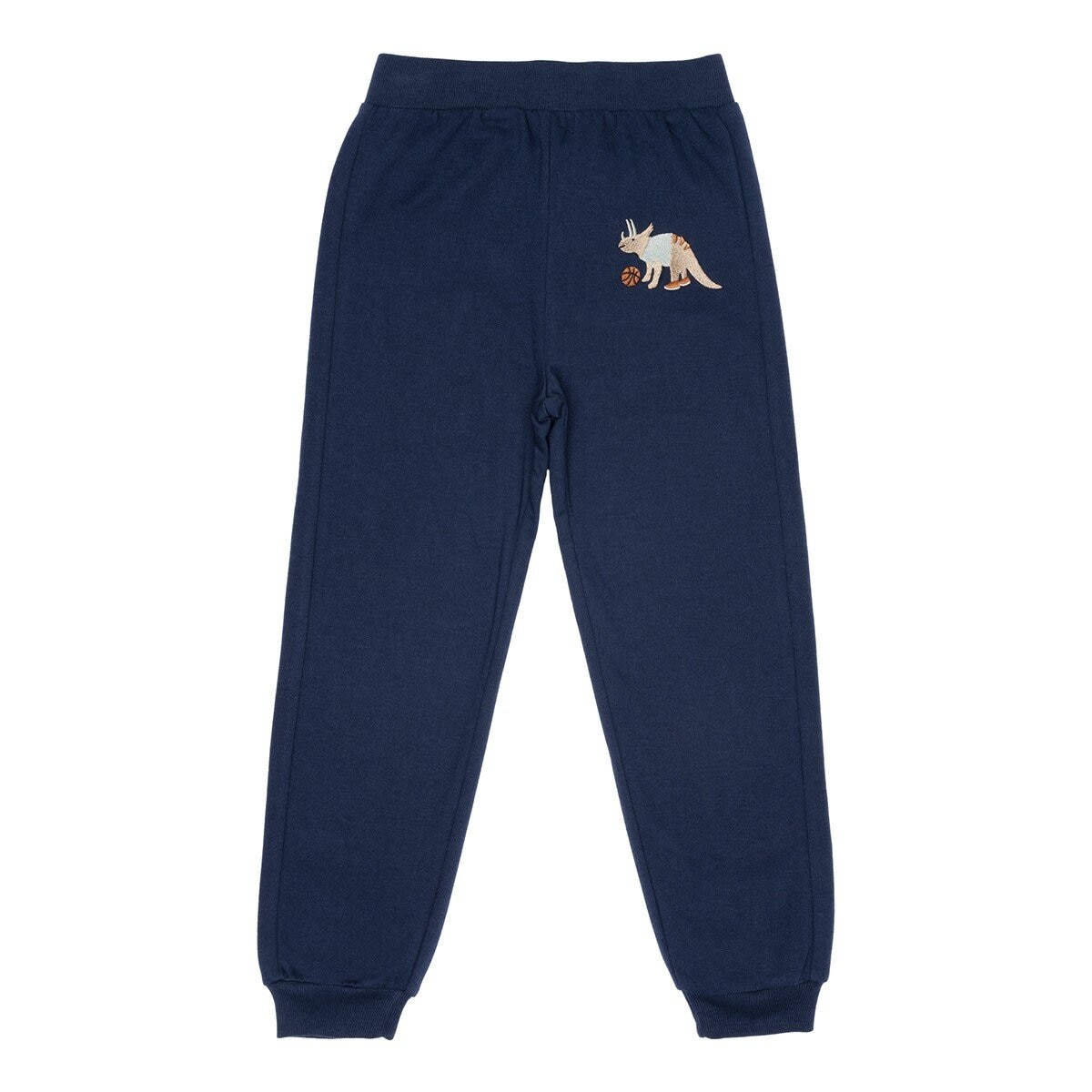 Pekkle 兒童運動長褲二件組 恐龍 灰/深藍 4T