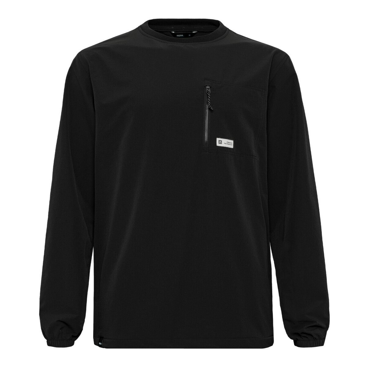 NEPA 男韓版平織長袖上衣 黑