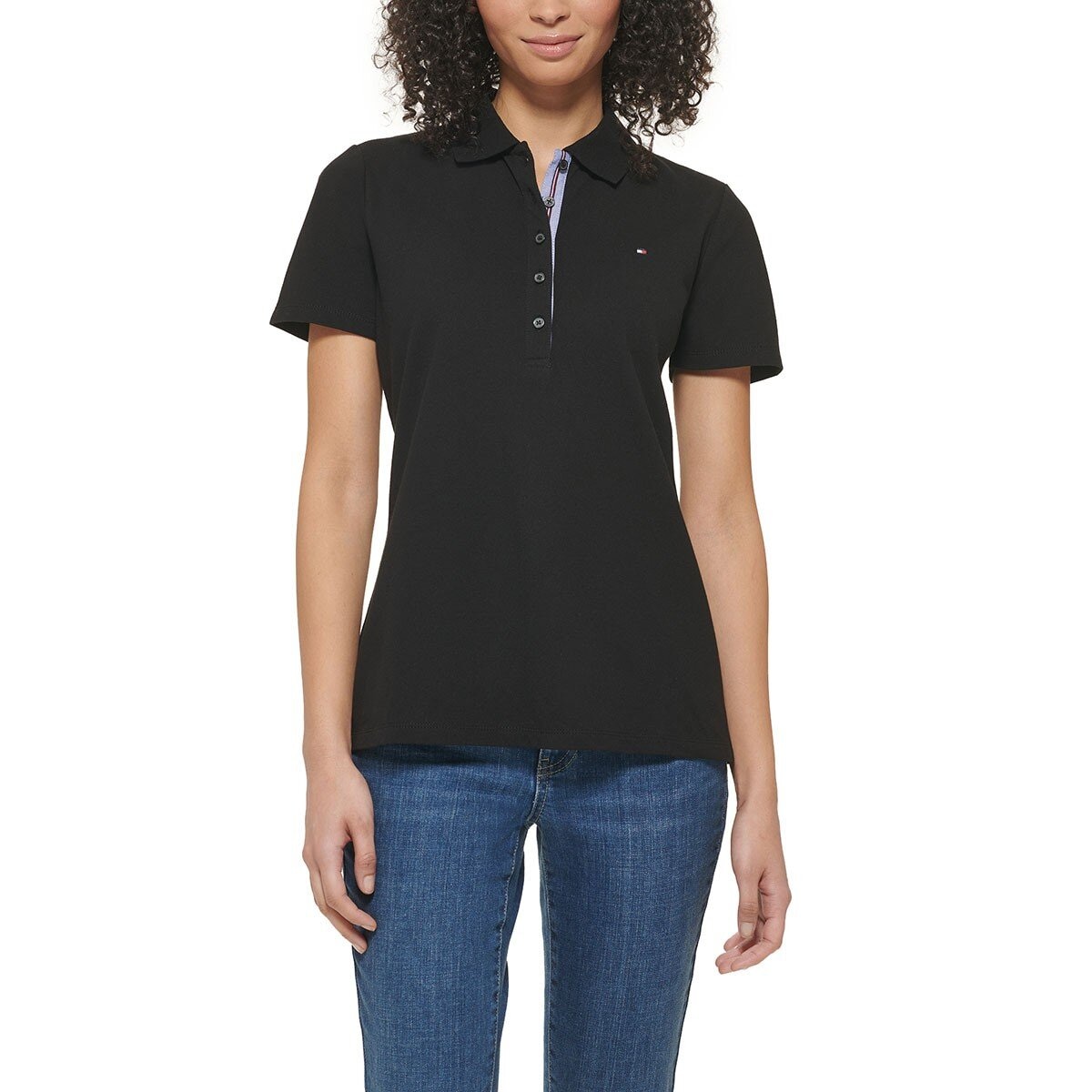 Tommy Hilfiger 女短袖Polo衫 黑