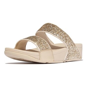 FitFlop 女雙寬帶拖鞋 金 FitFlop 女雙寬帶拖鞋 金