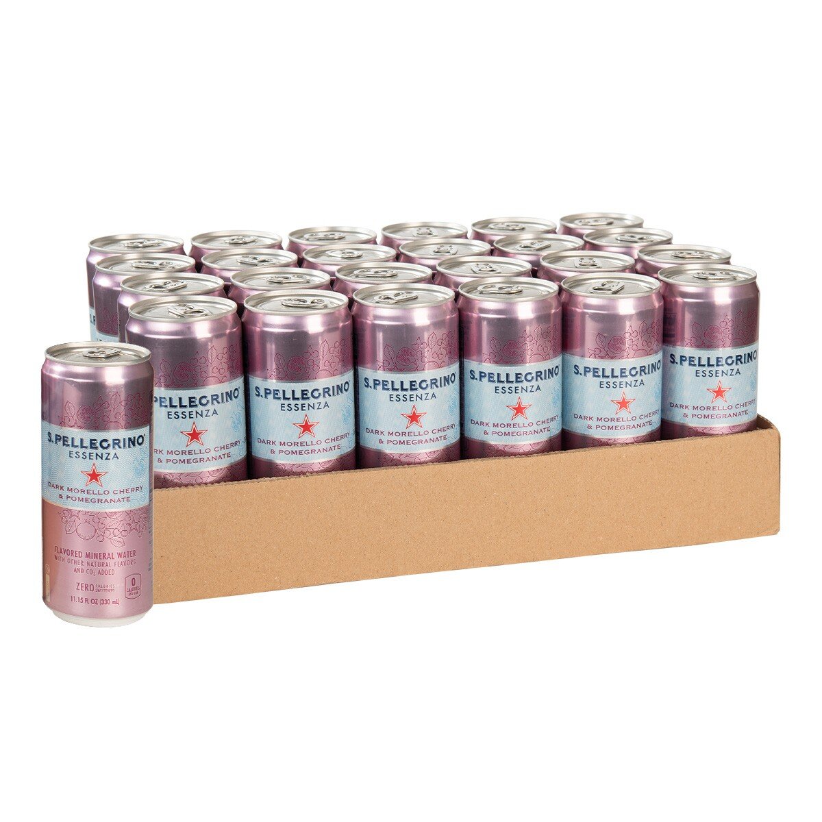 San Pellegrino 聖沛黎洛 零卡香氛氣泡飲 石榴櫻桃風味 330毫升 X 24罐