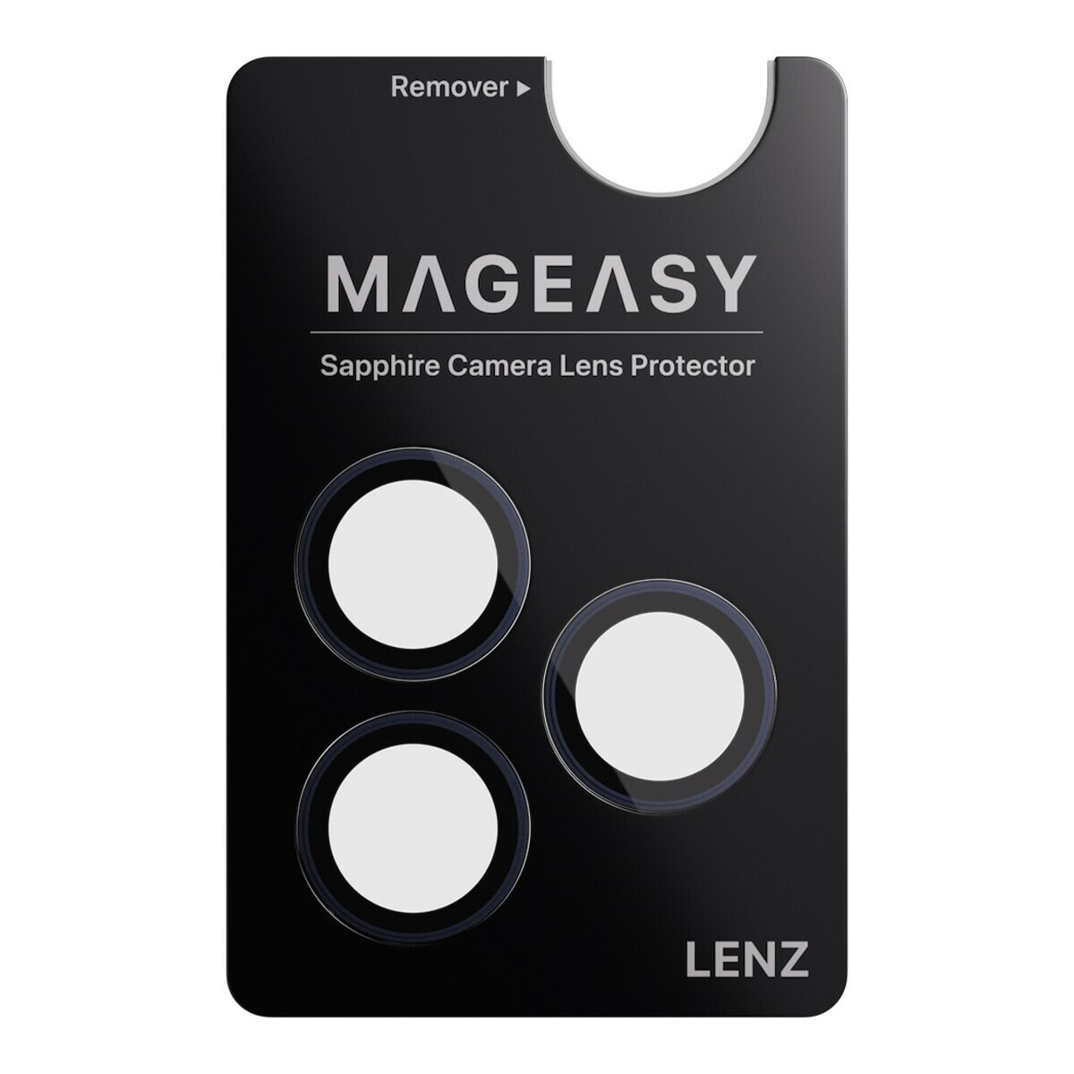 MAGEASY Bright M 不發黃軍規磁吸透明殼 iPhone 17 Pro(午夜磁圈) + 鏡頭保護貼Lenz(午夜) + Vetro 9H 鋼化玻璃保護膜