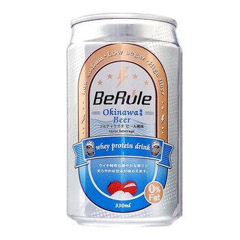 BeRule 非酒精沖繩海鹽荔枝啤酒風味乳清蛋白飲 330毫升 X 24入