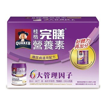 Quaker 桂格完膳營養素(糖尿病適用) 250毫升X28罐+360克X1罐 Quaker 桂格完膳營養素(糖尿病適用) 250毫升X28罐+360克X1罐