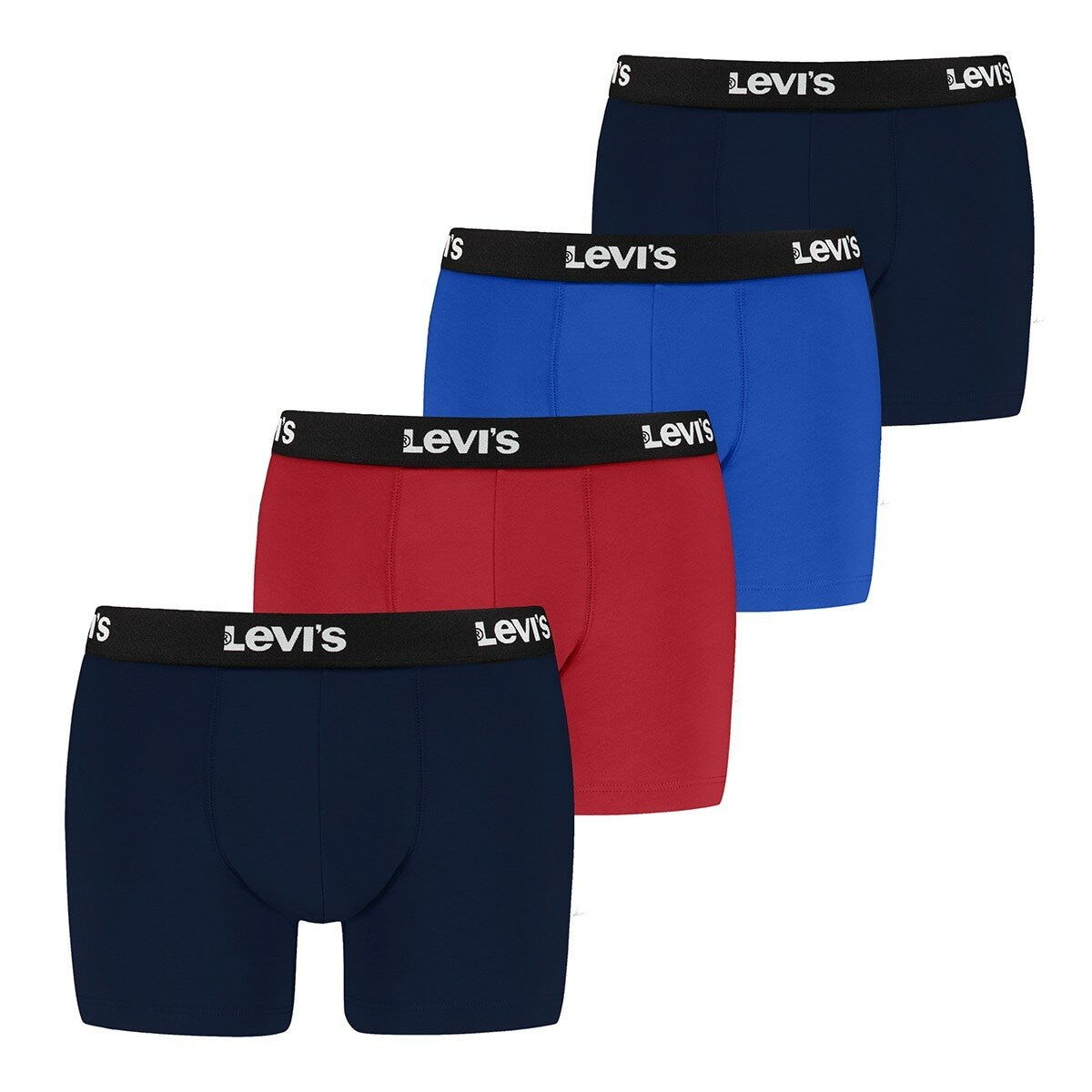 Levi's 男內褲四入組 黑/藍/紅 XL