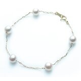 Tokyo Pearl 18K黃K金 6.0公釐 - 6.5公釐 Akoya 珍珠手環