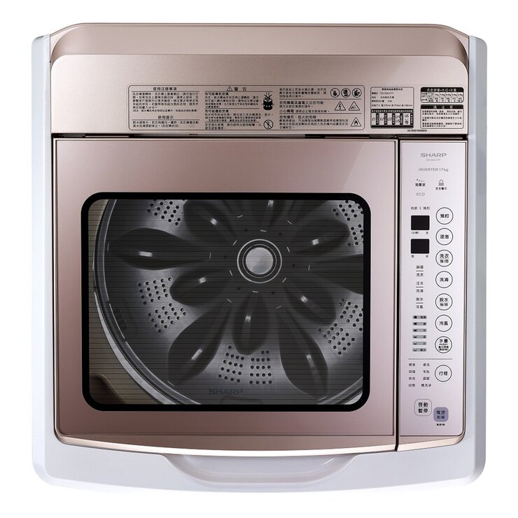夏普 17公斤超震波變頻洗衣機 ES-SDU17T