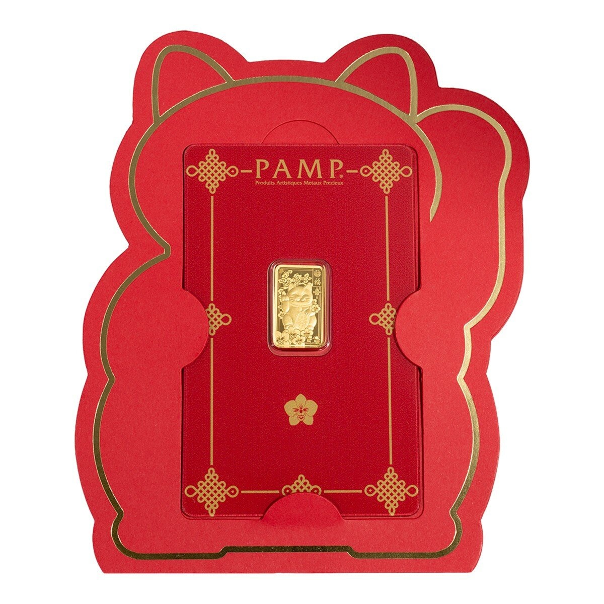 PAMP 好運招財貓黃金條塊 999.9純金 2.5公克