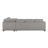 Thomasville L型布面沙發床 淺灰色