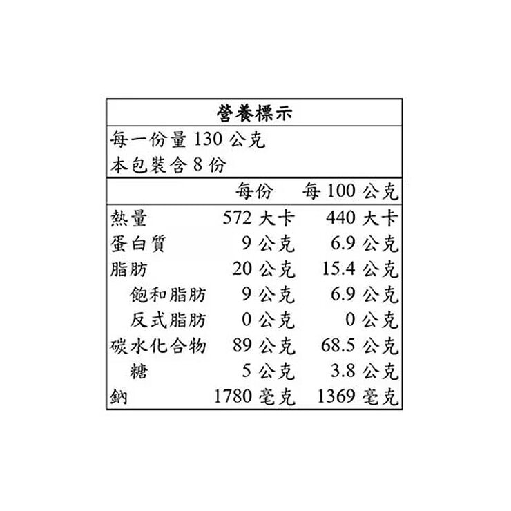 農心 炒碼麵 130公克 X 8包