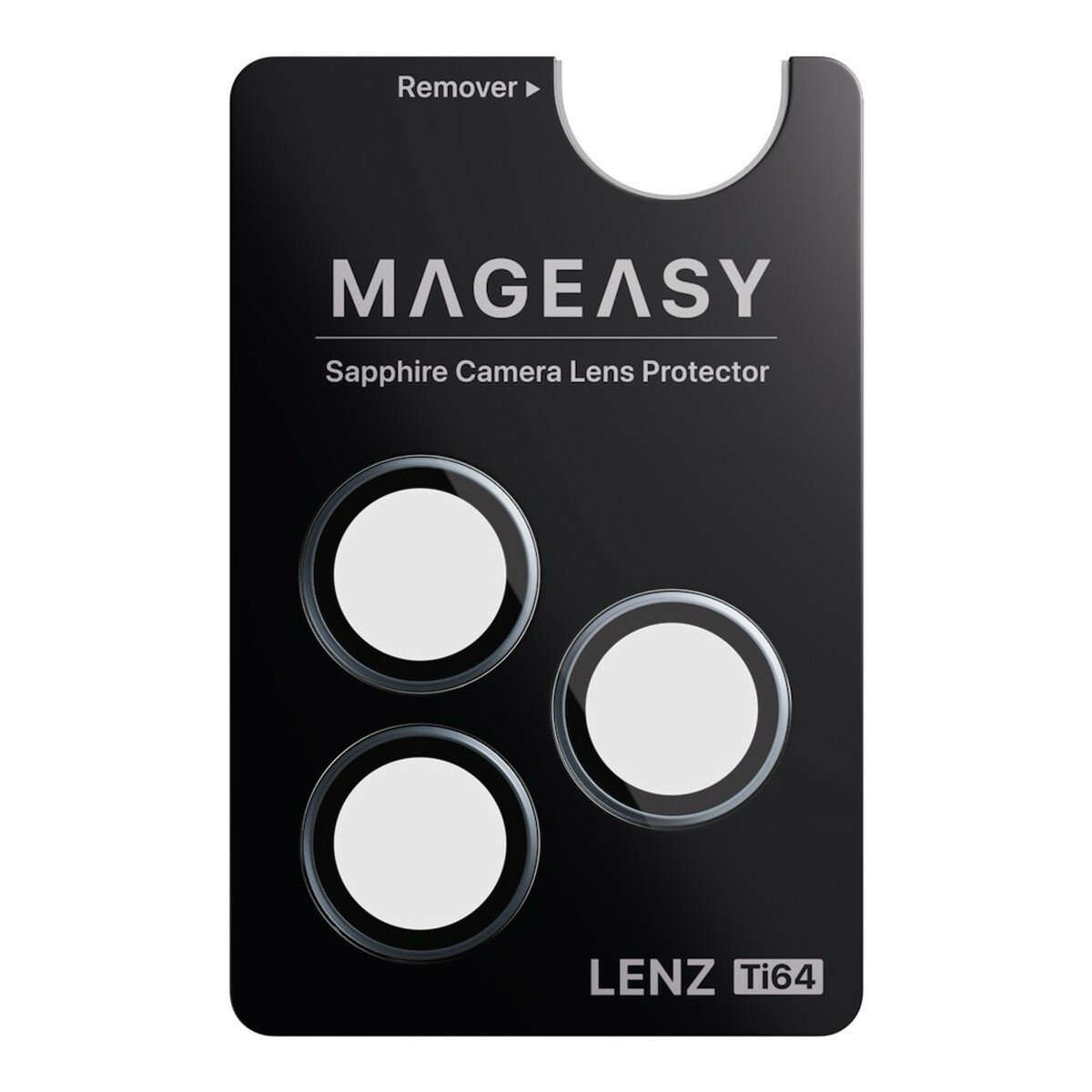 MAGEASY Bright M 不發黃軍規磁吸透明殼 iPhone 17 Pro Max(午夜磁圈) + 鏡頭保護貼Lenz鈦合金(迷霧鈦) + Vetro 9H 鋼化玻璃保護膜