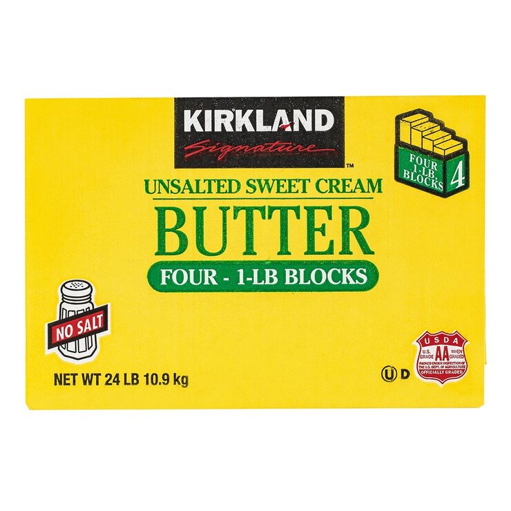 科克蘭 冷藏無鹽奶油 453公克 X 4入