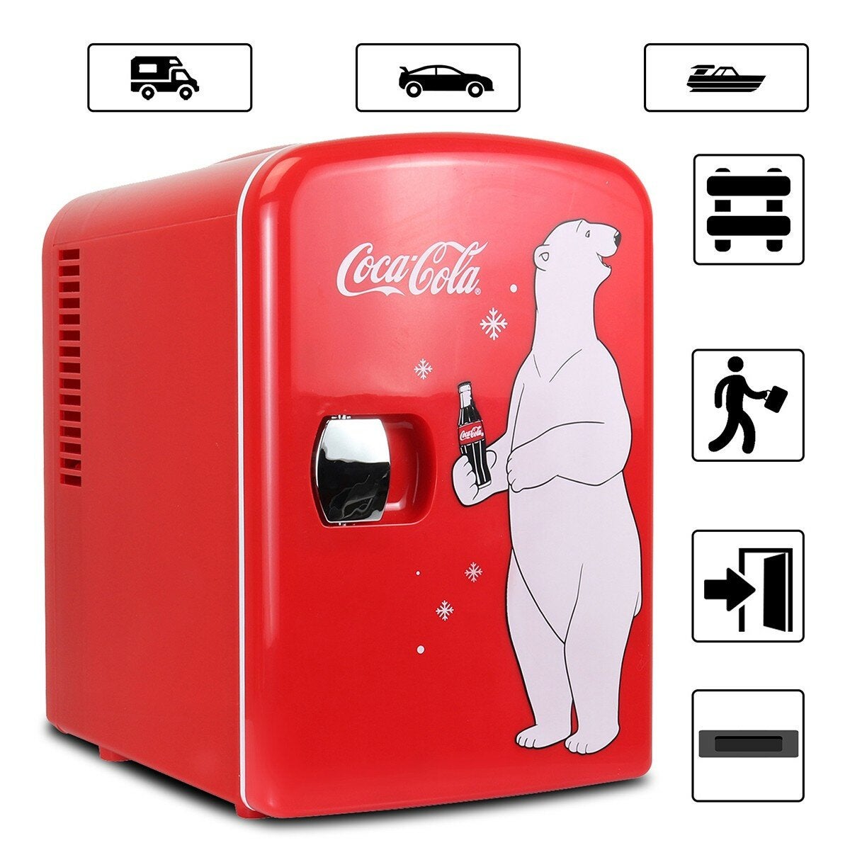 Coca-Cola 4公升迷你冷熱兩用冰箱 紅色