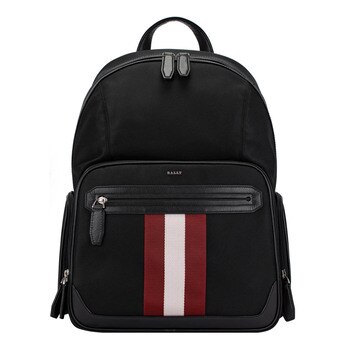 Bally 男紅白條紋雙肩背包 Bally 男紅白條紋雙肩背包