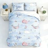 Caliphil 單人四季被附枕套 150公分 X 180公分 鯨魚樂園