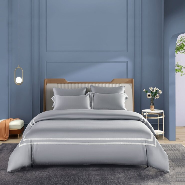 Don Home 萊賽爾素色雙人特大被套床包六件組 182公分 X 212公分