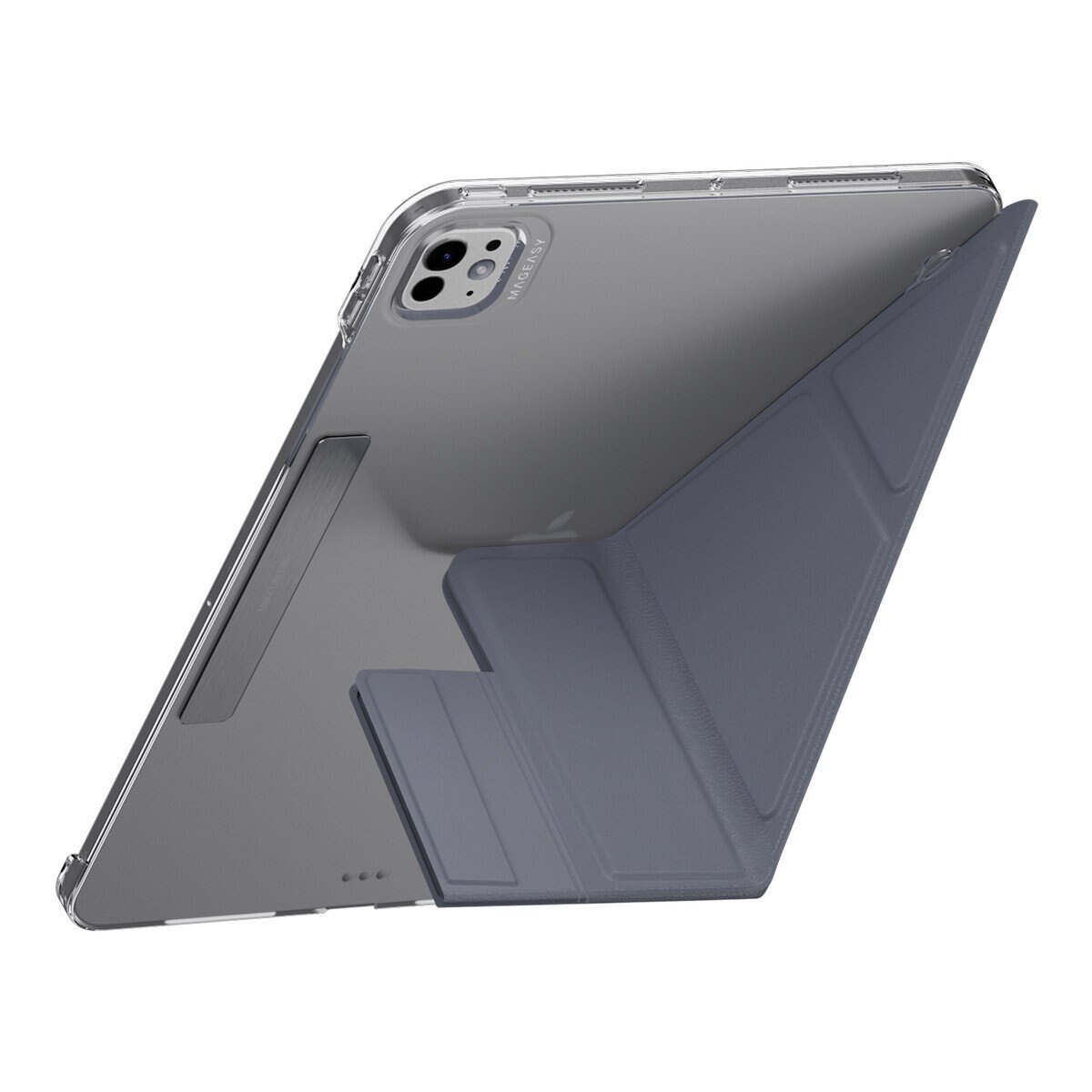MAGEASY Facet 全方位支架透明背蓋保護套 2024 iPad Pro 11吋 阿拉斯加藍