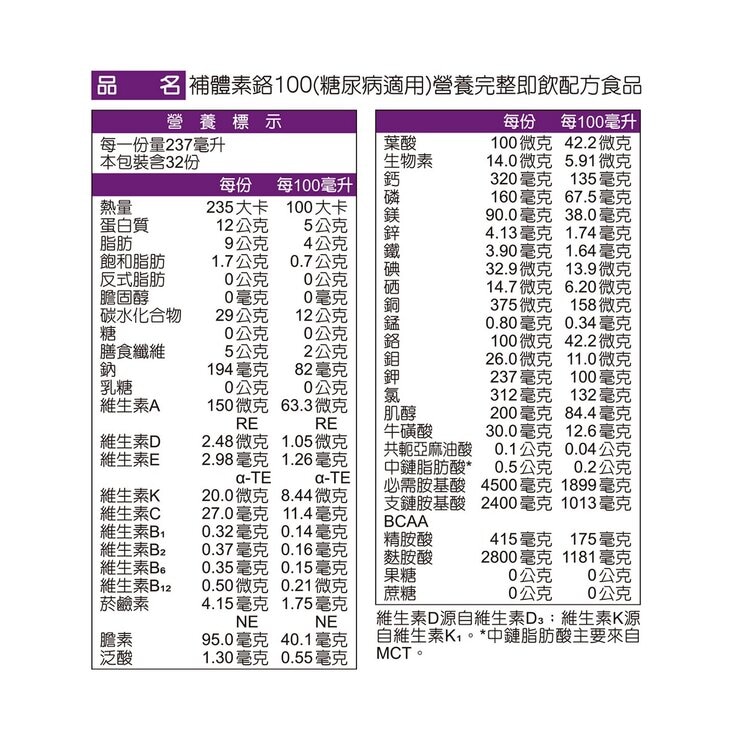 Protison Diabetic Shake [Non-Sweet] 237 ml X 32-Can