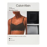Calvin Klein 女無鋼圈內衣兩入組 黑+灰