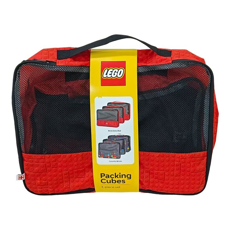 LEGO 多功能收納袋三入組 紅色