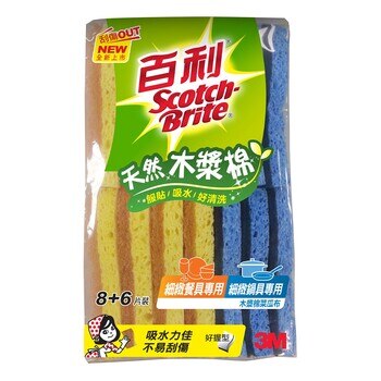 Scotch-Brite 百利 木漿棉菜瓜布 14入 Scotch-Brite 百利 木漿棉菜瓜布 14入